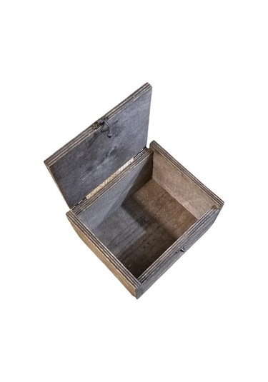 Coffee Logolu Ahşap Saklama Kutusu 20x20cm Kare 10cm Yükseklik