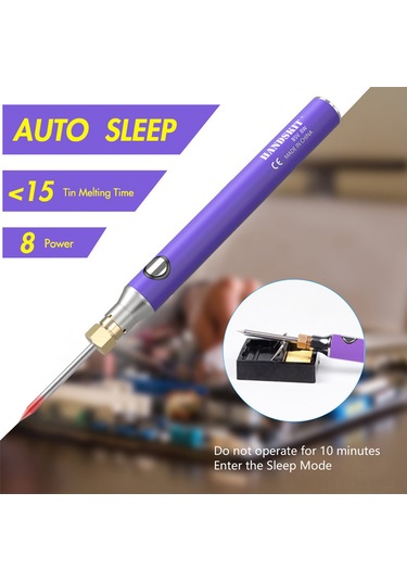 Xindoker 8w 330-400 C Sıcaklık Ayarlanabilir Li-pil Liç Elektrot, Taşınabilir Kablosuz Tamir Aleti, Ev İçi Dıy Lehimleme, Demir Tutucu Ve Uç İle