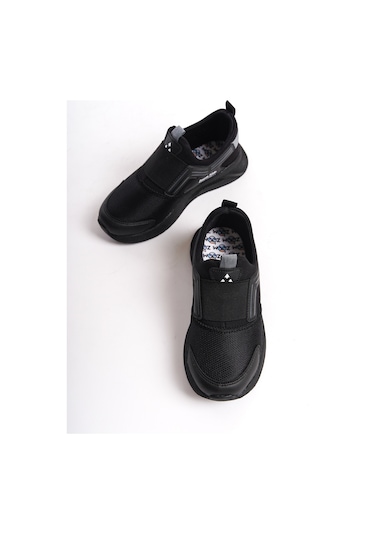 Pinko Çocuk Unisex Garantili Günlük Ortopedik Unisex Sneaker Spor Ayakkabı Siyah-füme