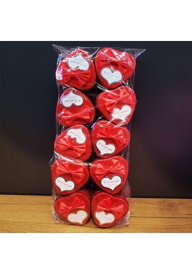 Büro Ev Ofis Hediyesi İçin Tekli Metalik Kırmızı Kalp Stil Prestij Kutu