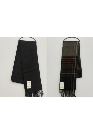 Viskon Atkı Set 2 'li Unisex Kadın Erkek Model 2 Çok Renkli