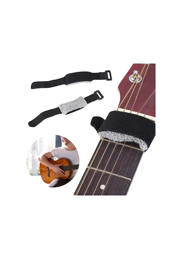 Swing Sm01 Gitar Tel Susturucu Yumuşak Kilitli Bez Kelepçe-Siyah