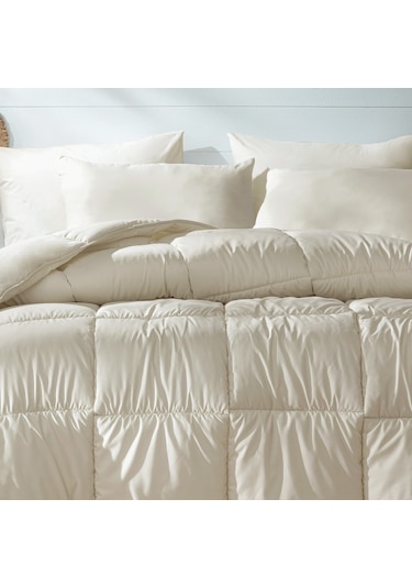 Yataş Bedding Macaron Çift Kişilik Yorgan - Yastık Set - Krem