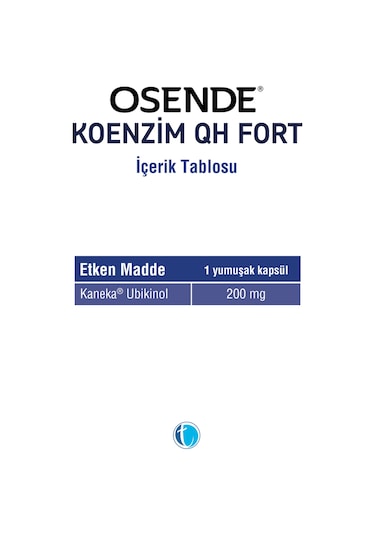 Osende Koenzim 200Mg Qh Fort 30 Yumuşak Kapsül