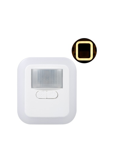 Fosenze Led Hareket Sensörlü Soket Gece Lambası - Parlaklık Ve Süre Ayarlanabilir, 150 Açı 6m Mesafe, Ac110-240v Küçük Avrupa Tipi Eu Plug