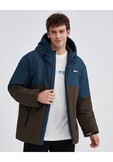 Skechers M Outerwear Padded Jacket Erkek Mont Petrol S232059-405 Petrol