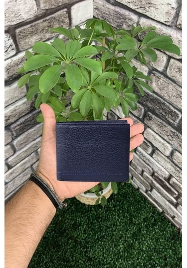 Derije Hakiki Deri Lacivert Erkek Cüzdanı T1830 Çok Renkli