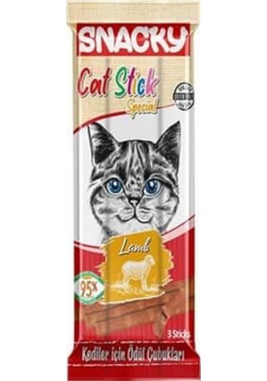 Snacky Kuzu Etli Kedi Stick Ödül Maması 3 x 5 G