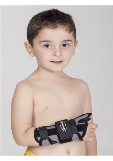 Orthosoft GR-1202-Ç Çocuk Başparmak Destekli El Bilek Ateli Gri