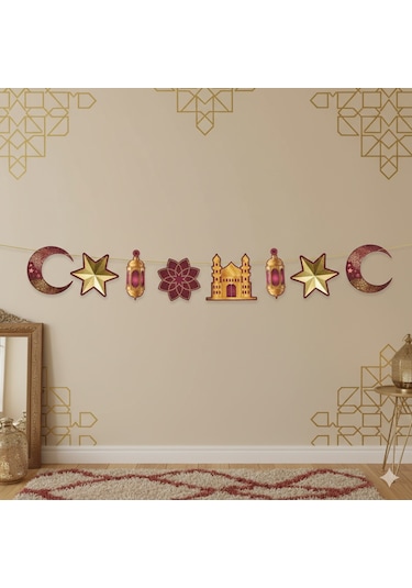 Dekoratif Banner Ramazan Bordo Gold 160cm Diğer