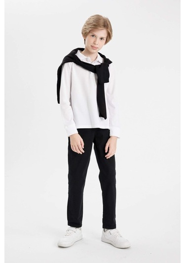 DeFacto Erkek Çocuk Düz Paça Cepli Siyah Basic Düz Gabardin Okul Pantolonu U3254A624AUBK81 DeFacto Erkek Çocuk Düz Paça Cepli Siyah Basic Düz Gabardin Okul Pantolonu U3254A624AUBK81