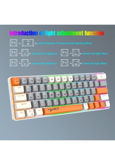 Fastbuy Mini Mekanik Klavye, Dizüstü & Mac Uyumluluğu, Kompakt Tasarım, Windows, Kablolu