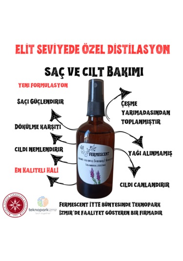 Fermescent Yabani Lavanta Karabaş Hidrosolü Suyu -100 ML