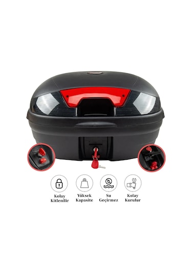 Arwic Motosiklet Çantası 46 Lt Siyah