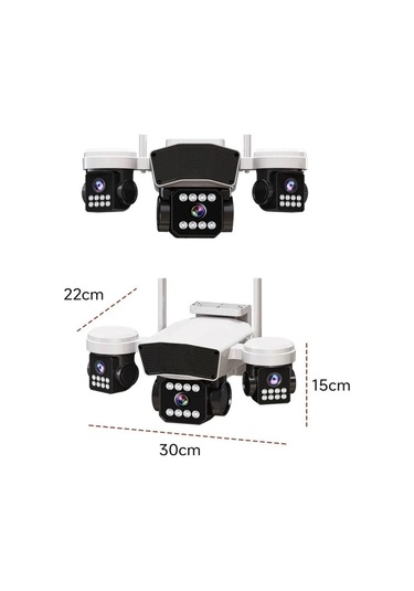 3 Kameralı Ptz Wi Fi Kamera 2025 Yeni Ürün Hafıza Kartı Dahildir -118536