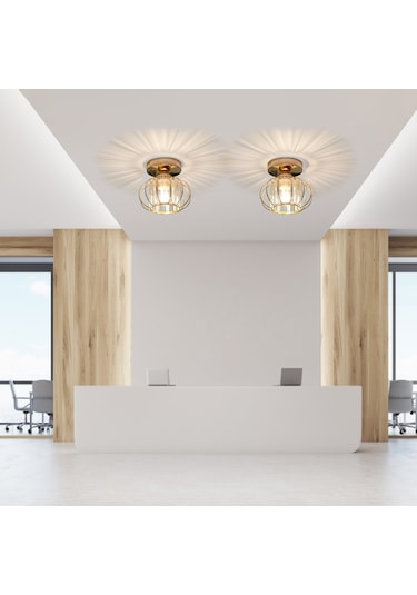 Reedark Kemer Işığı Krystal Dekoratif Led Spot Avize, Demir Gövde, E27 Soket, 220-240v, Iç Giriş Koridor, Kaynak Hariç Diğer