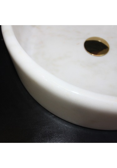 Afyon Kristal Beyaz Silindir Lavabo