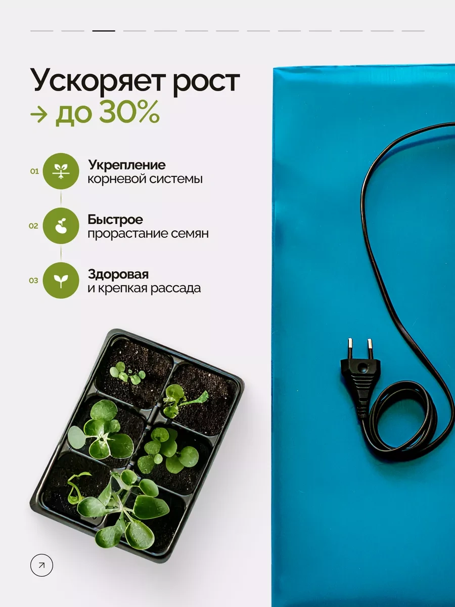 Thermovılle 20x50 Cm Beyaz Isıtmalı Fide Ve Starter Matı 268976617