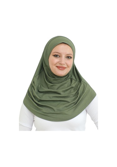 Hazır Giyim Türban Yumuşak Başörtü Şal - Haki Haki