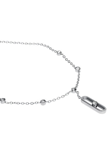 Kadın Taş Detay Sallantılı Modern Çelik Halhal Gümüş