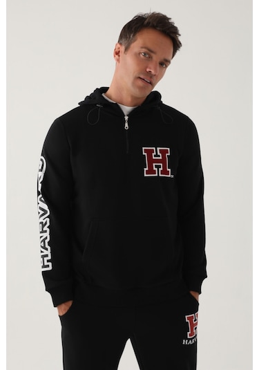Harvard Siyah Erkek Sweatshirt Siyah