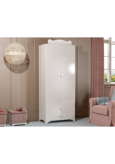 Patiko Sahra 058 2 Kapılı Dolap Beyaz