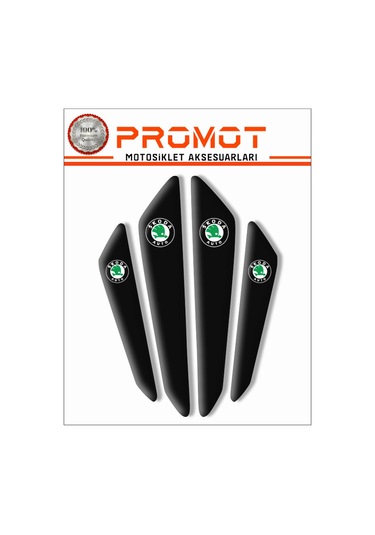 Araba Koruma Skoda Uyumlu Sticker Siyah 3d A Kalite++