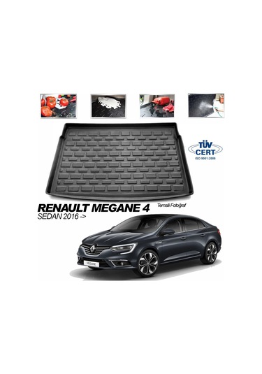 Renault Megane 4 Sedan Bagaj Havuzu Paspası 2016-