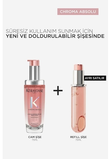 Kerastase Chroma Absolu L'huile Chroma Eclat Boyalı Saçlar Için Bakım Yağı 75 Ml