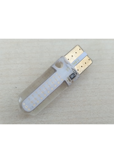 T10 Dipsiz Led Ampul 4adet Silikonlu Mavi 12v T10 Park, Sinyal, Plaka Ampulu