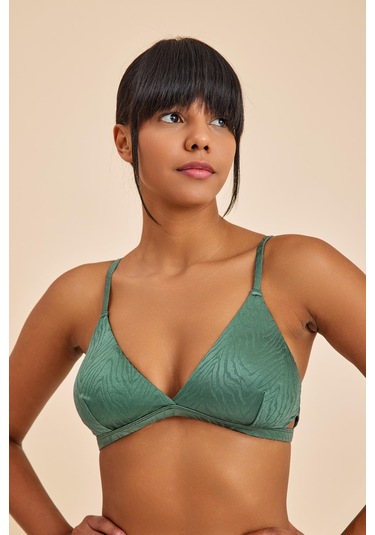 Bali Yeşil Dolgusuz Üçgen Bikini Takım Yeşil