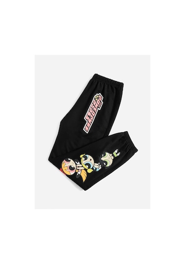 The Powerpuff Girls Cartoon Graphic 4 Mevsim Eşofman Siyah