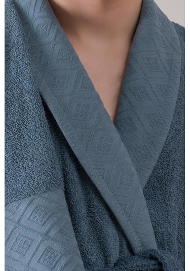 Cotton Box Jakarlı Aile Bornoz Seti Camilla Pembe-Indigo Pembe