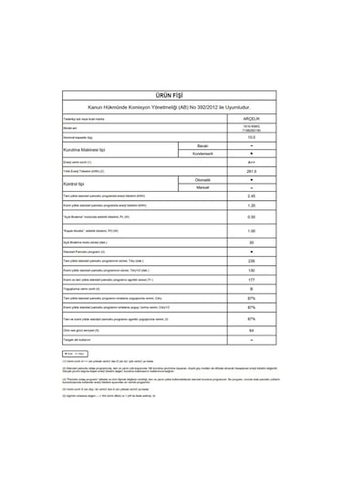 Arçelik 1010 KMIG 10 KG A++ Isı Pompalı Çamaşır Kurutma Makinesi