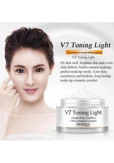 Bioaqua V7 Toning Light Beyazlatıcı Aydınlatıcı Nemlendirici Krem 50 ML