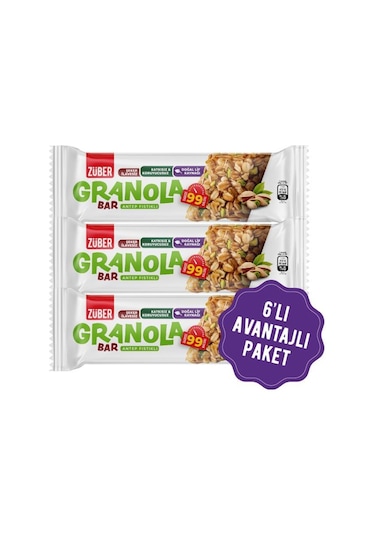 Granola Bar Antep Fıstıklı 25g X 6 Adet