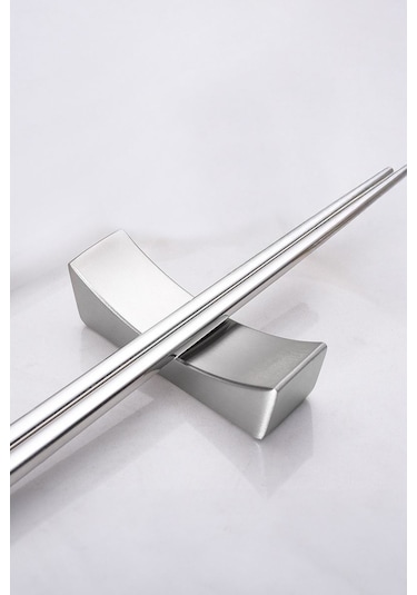 6 Adet Çelik Silver Chopstick Kaşık Çatal Standı Çelik Çubuk Tutucu Mt151by-6