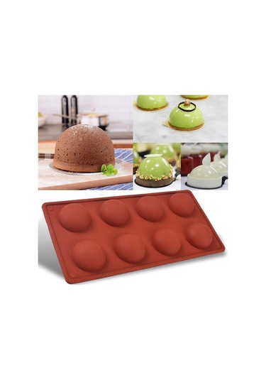 Silikon Yarımküre Desenli Kek Sabun Çikolata Kalıbı Goldcakes