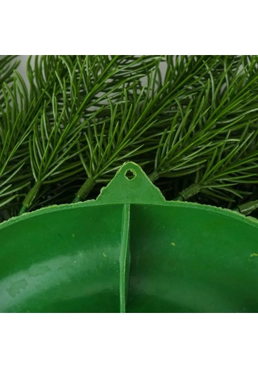 Kangvka Yeşil Plastik Noel Çemberi - 38cm Ev Dekorasyonu, Simülasyon Bitki, Mağaza Ve Ev Sahnesi Süsleme
