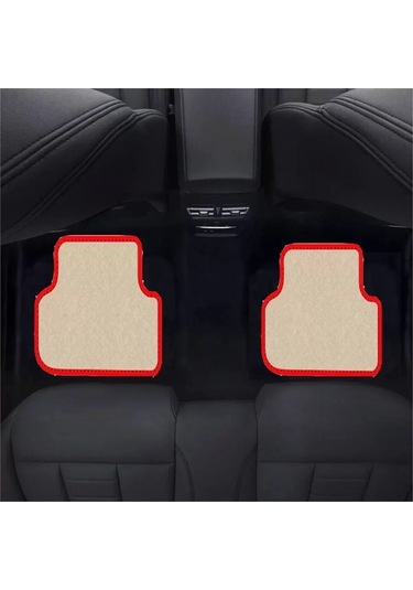 Volkswagen Caddy 2010 - 2015 Bej Halı Kırmızı Kenar Petek Topuk