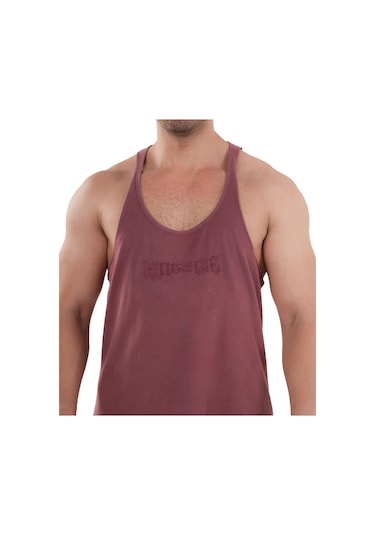 Kingsize Nutrition Kingsize Darksteel Antik Yıkamalı Atlet Bordo Bordo