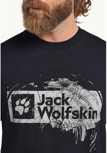 Jack Wolfskin Brand T M Erkek T-shirt-29683 Lacivert
