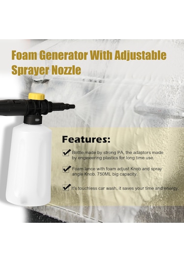 Springsun Bosch Aqt Ea110 Ua125 Serisi İçin 750ml Plastik Köpük Flanşı - Ayarlanabilir Köpük Tüketimi Ve Sprey Genişliği - 100-200 Bar Basınç Aralığı