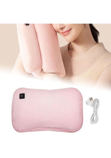 Dolıty Peluş Sıcak Su Torbası Yeniden Kullanılabilir Pembe Pembe