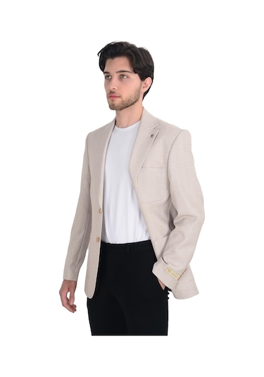 Cengiz İnler Kırçıllı Slim Fit Erkek Ceket 001