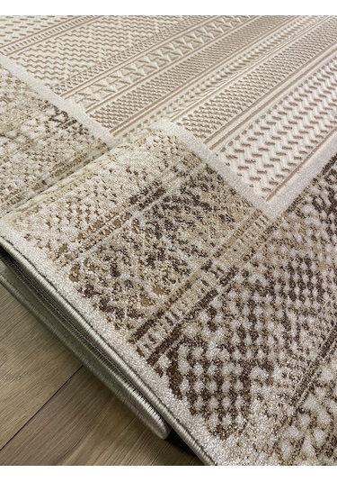 Bahariye Halı Focus 200x290 D118 Beyaz Kahve