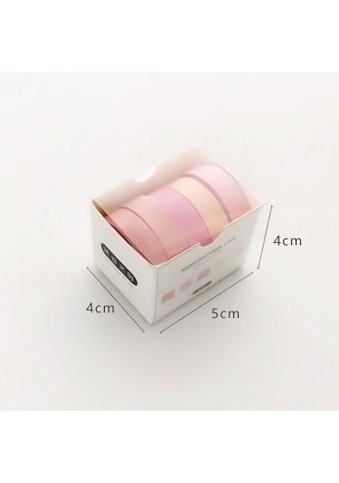 Cbtx 5 Rulo / Kutu 3 M Washi Dıy Dekorasyon El Kitabı Bant Seti, Renk: Bahar Tomurcuğu