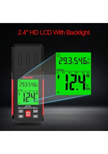 Motion003 Gd153 Gvda Dijital Ahsap Nem Olcer Cimento Nem Icerigi Dedektoru Higrometre Kereste Nem Tespiti Lcd Ekranli