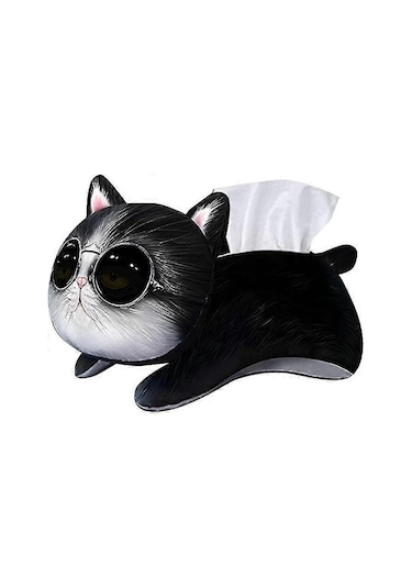 Sevimli Kedi Şeklinde Yüz Mendili Tutucusu, Komik Köpek Şeklinde Mendil Kutusu Kapağı, Dispenser Karikatür Mendil Kutusu, Yumuşak Ev Ofis Mendili