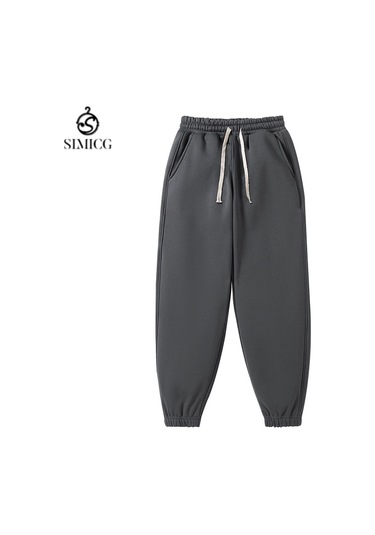 Erkek Düz Renk Spor Pantolon Günlük Pantolon Koyu Gri